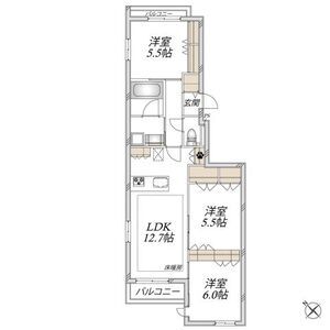 3LDK 間取り図