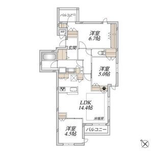 3LDK 間取り図