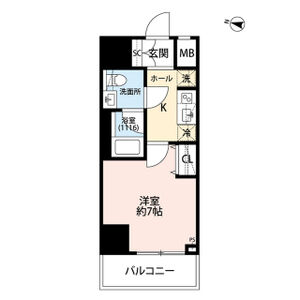 1K 間取り図