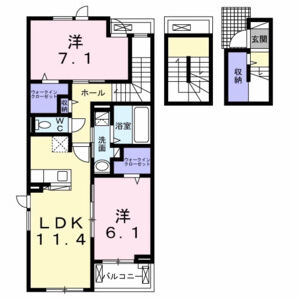 2LDK 間取り図