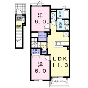 2LDK 間取り図