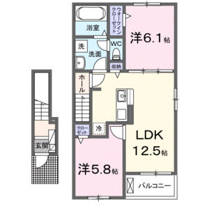 2LDK 間取り図