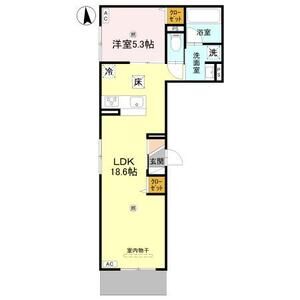 1LDK 間取り図