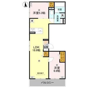 2LDK 間取り図