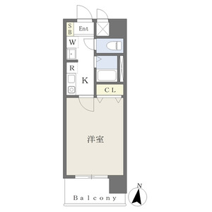 1K 間取り図