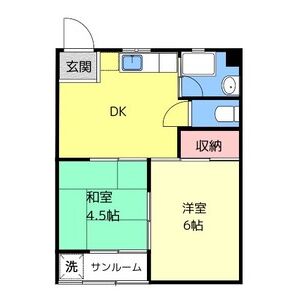 2DK 間取り図