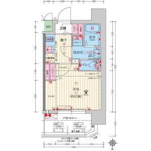 1K 間取り図