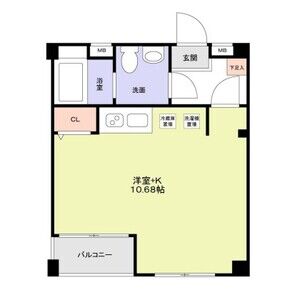 ワンルーム 間取り図