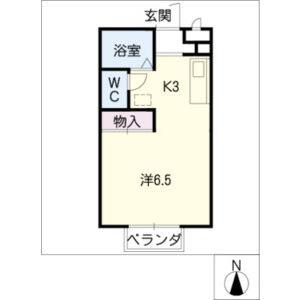 1R 間取り図