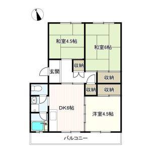3DK 間取り図