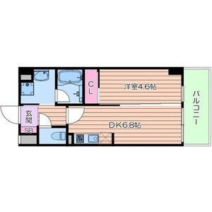 1DK 間取り図