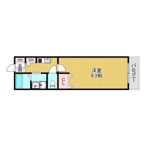 1K 間取り図