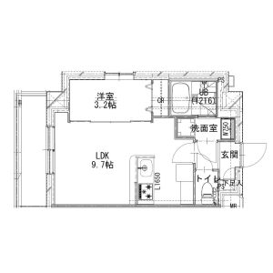 1K 間取り図