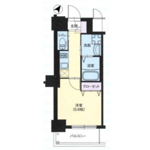1K 間取り図