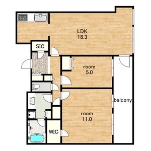 2LDK 間取り図
