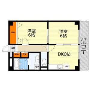 2DK 間取り図