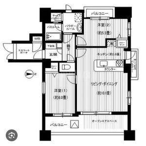 2LDK 間取り図