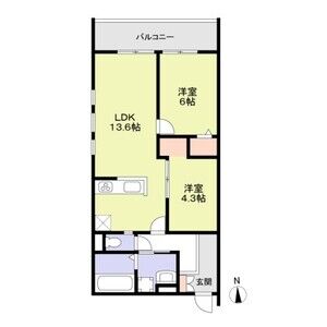 2LDK 間取り図