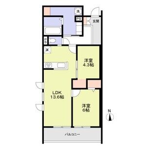 2LDK 間取り図