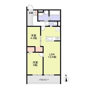 2LDK 間取り図