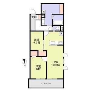 2LDK 間取り図