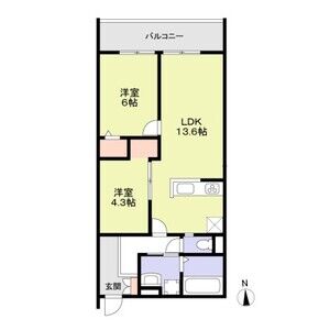 2LDK 間取り図