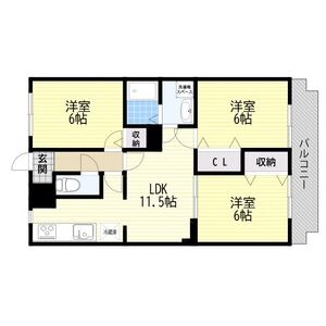 3LDK 間取り図