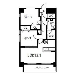 2LDK 間取り図