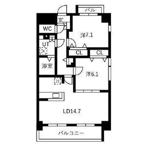 2LDK 間取り図