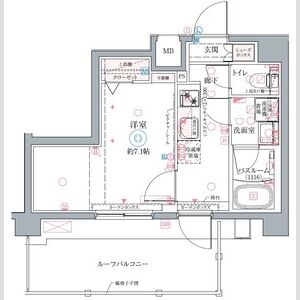 1K 間取り図