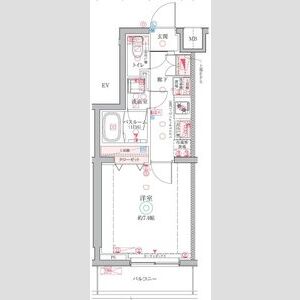 1K 間取り図