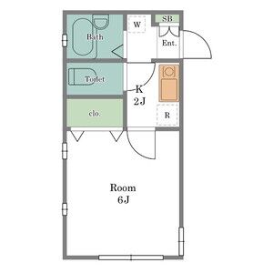 1K 間取り図