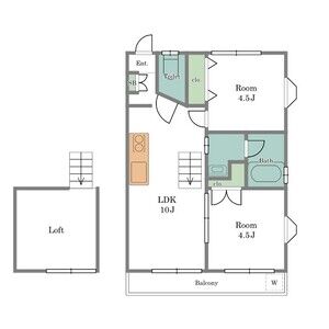 2LDK 間取り図