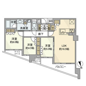 3LDK 間取り図