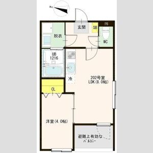 1LDK 間取り図