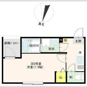 1K 間取り図