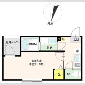 1K 間取り図
