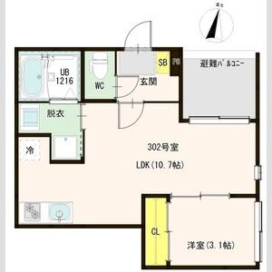 1LDK 間取り図