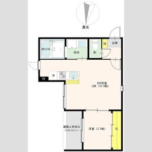 1LDK 間取り図