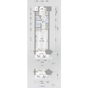 1K 間取り図