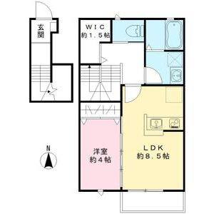 1LDK 間取り図