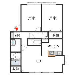 2LDK 間取り図