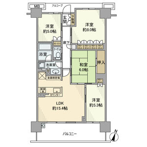 4LDK 間取り図