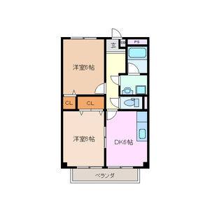 2DK 間取り図