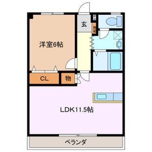 1LDK 間取り図