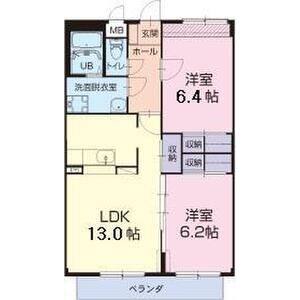 2LDK 間取り図
