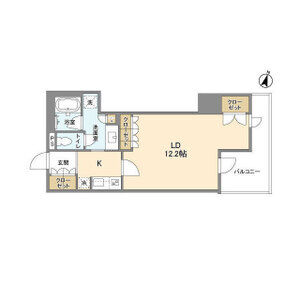 1K 間取り図