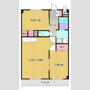 2LDK 間取り図