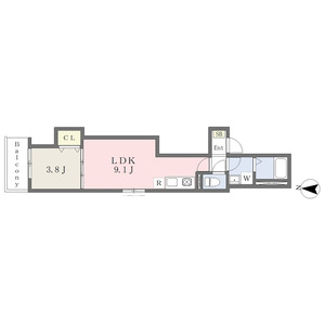 1LDK 間取り図