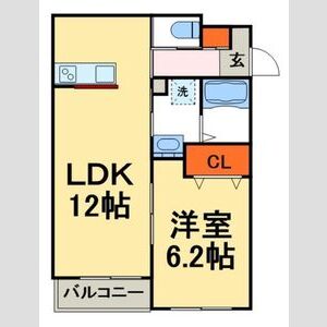 1LDK 間取り図
